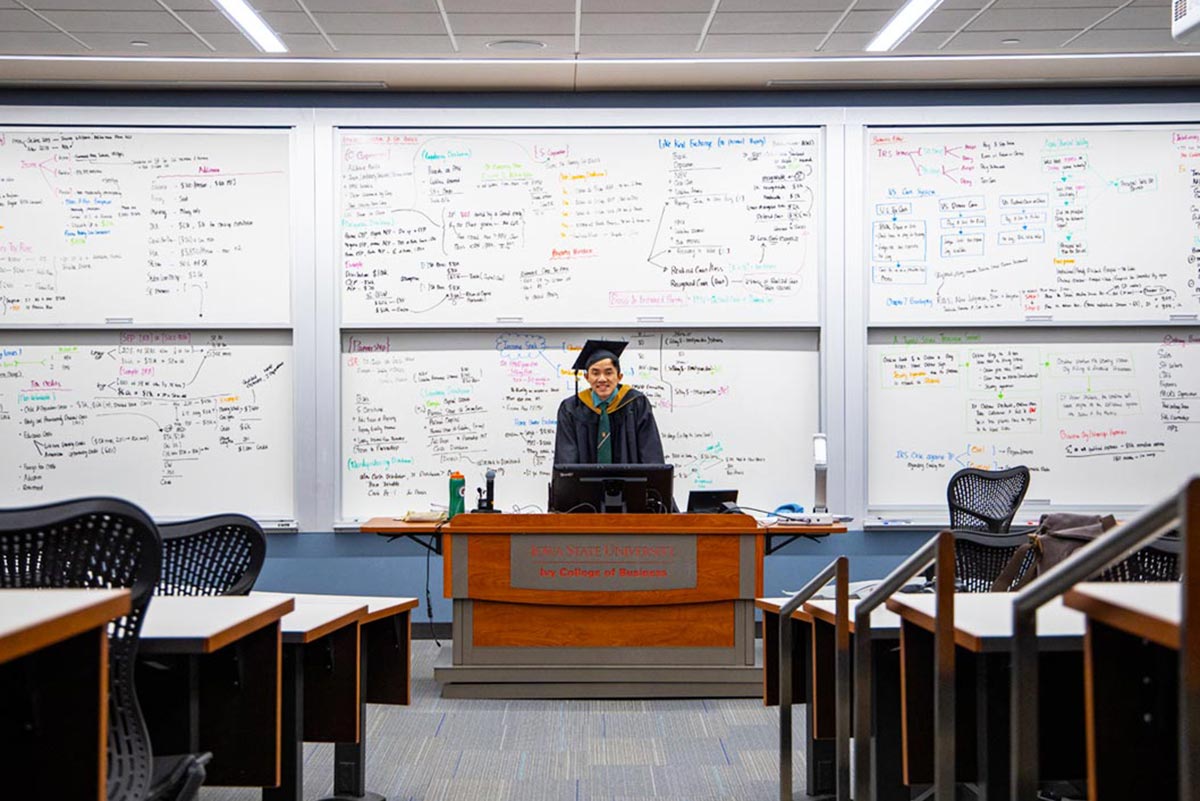 Tan Nguyen in the classroom